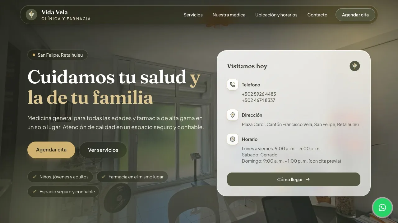 Vida Vela Clinic & Pharmacy — Dr. Heisell Reyes, San Felipe, Retalhuleu